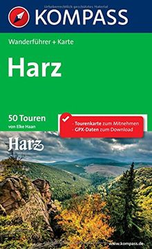 Harz: Wanderführer mit Tourenkarte im Maßstab 1:75.000 zum Mitnehmen und Höhenprofilen