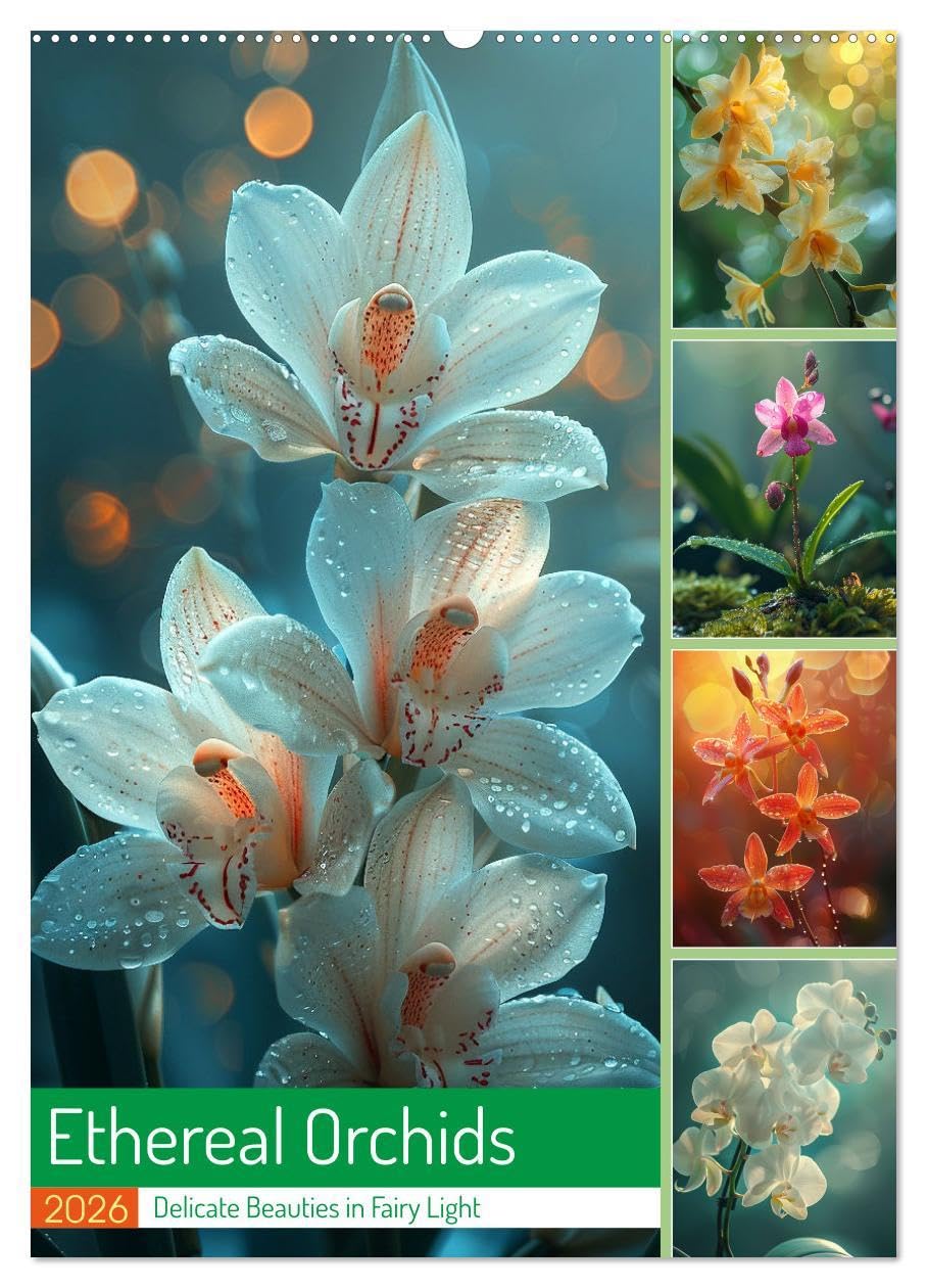 Ethereal Orchids (Wall Calendar 2026 DIN A2 portrait), CALVENDO 12 Month Wall Calendar: An artistic journey through the world of orchids