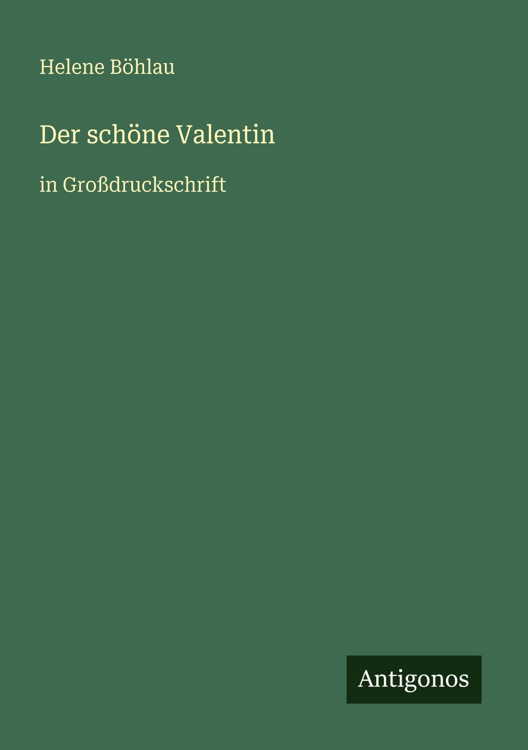 Der schöne Valentin: in Großdruckschrift