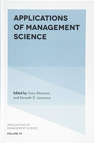 Applications of Management Science (Applications of Management Science, 19, Band 19)
