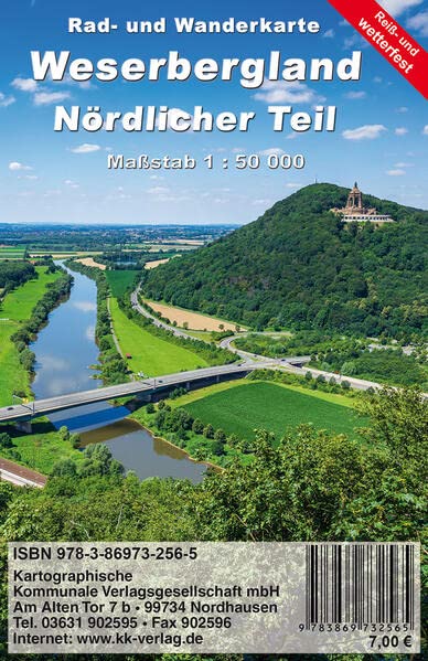 Weserbergland Nördlicher Teil: Rad- und Wanderkarte (Reiß- und Wetterfest)