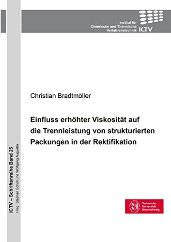 Einfluss erhöhter Viskosität auf die Trennleistung von strukturierten Packungen in der Rektifikation (ICTV-Schriftenreihe)