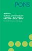 PONS Wörterbuch Schule und Studium Latein-Deutsch