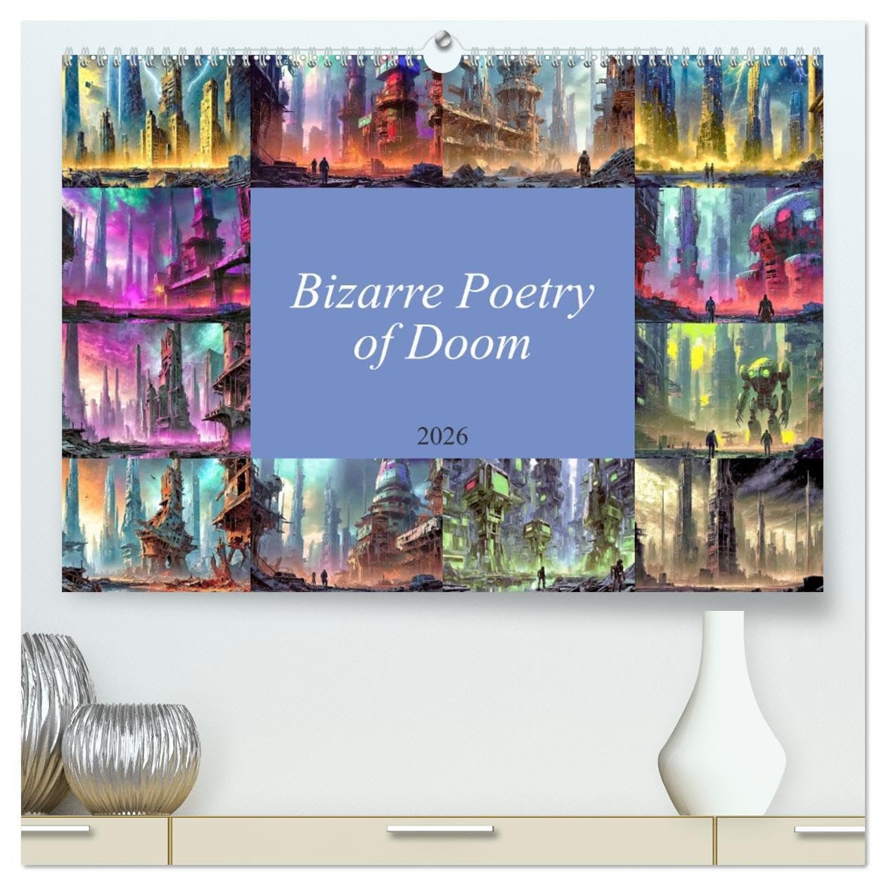 Bizarre Poetry of Doom (High Quality Premium Wall Calendar 2026 DIN A2 landscape),CALVENDO 12 Month Wall Calendar: A dystopian vision