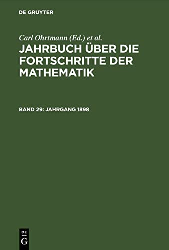 Jahrgang 1898 (Jahrbuch über die Fortschritte der Mathematik)