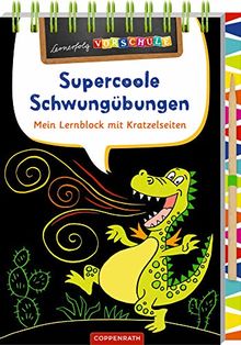 Supercoole Schwungübungen: Mein Lernblock mit Kratzelseiten (Lernerfolg Vorschule)