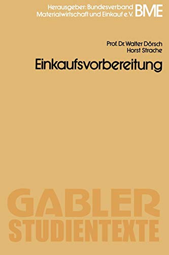 Einkaufsvorbereitung (Gabler-Studientexte)