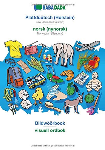 BABADADA black-and-white, Plattdüütsch (Holstein) - norsk (nynorsk), Bildwöörbook - visuell ordbok: Low German (Holstein) - Norwegian (Nynorsk), visual dictionary