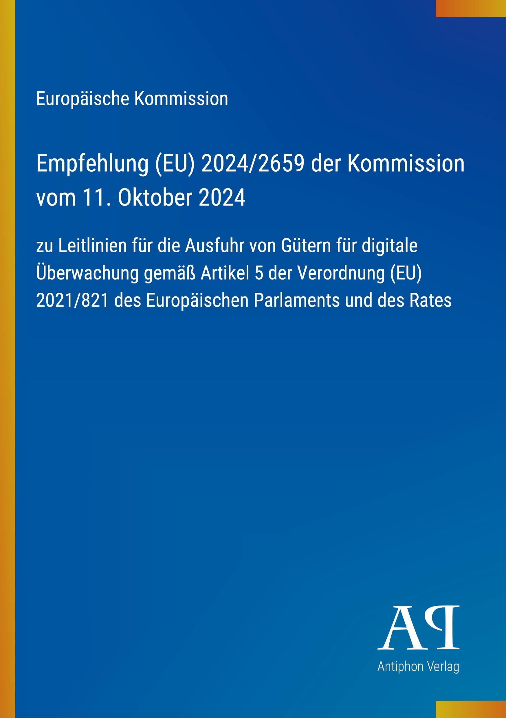 Empfehlung (EU) 2024/2659 der Kommission vom 11. Oktober 2024