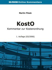 RA-MICRO Kommentar zur Kostenordnung (KostO)