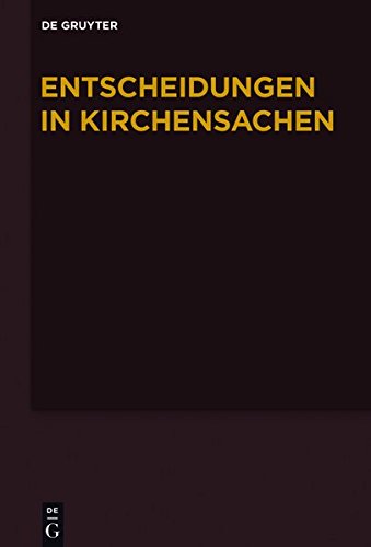 Entscheidungen in Kirchensachen seit 1946: 1.1.-30.6.2012