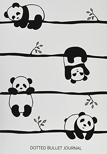 Blank Classic Cute Pandas - Dotted Bullet Journal, Medium A5 - 5.83X8.27