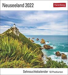 Neuseeland Sehnsuchtskalender 2022 - Reisekalender - Postkartenkalender mit Wochenkalendarium - 53 perforierte Postkarten - zum Aufstellen oder ... x 17,5 cm: Sehnsuchtskalender, 53 Postkarten