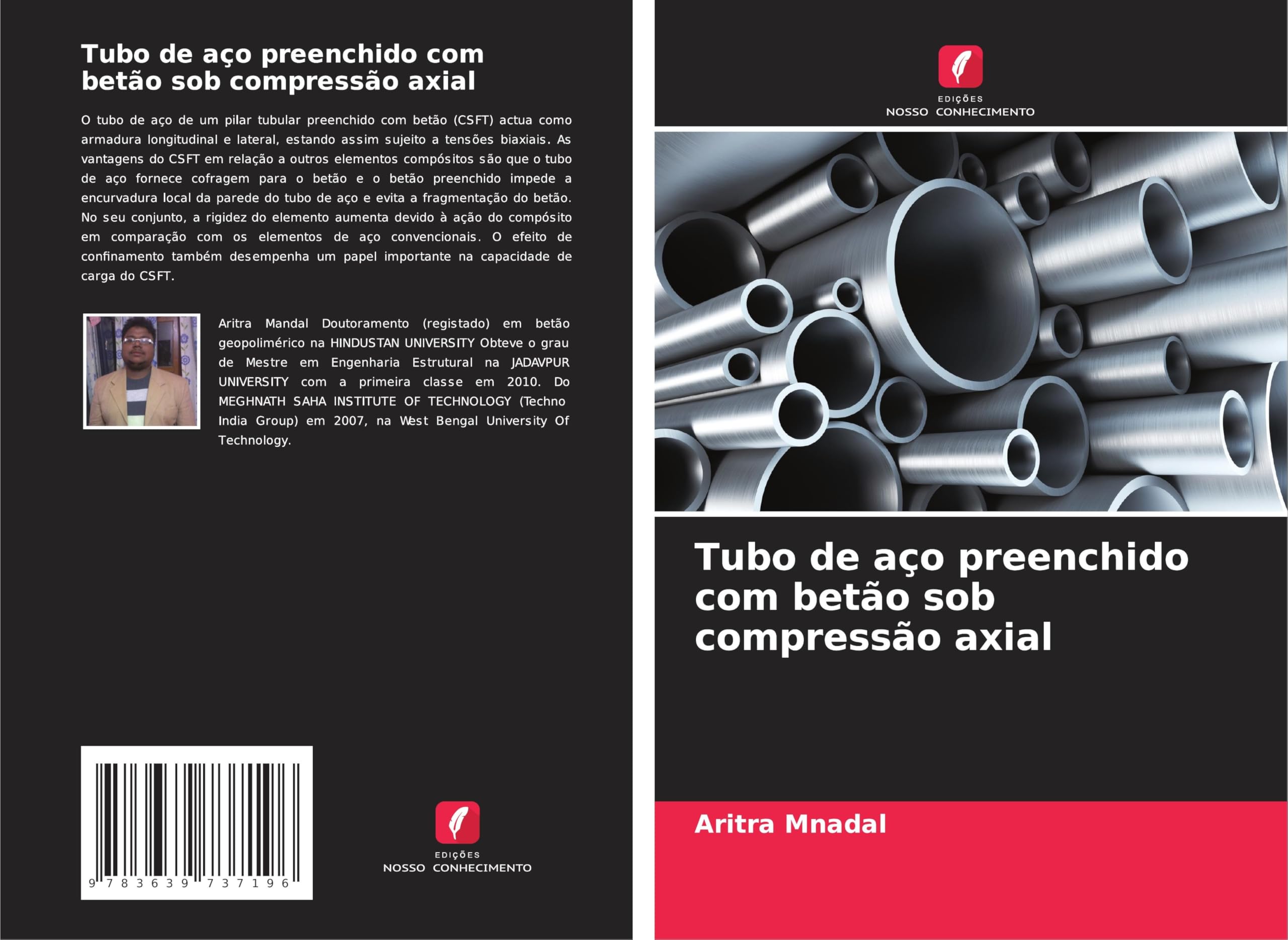 Tubo de aço preenchido com betão sob compressão axial