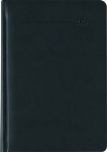 Wochenplaner Tucson schwarz 2024 - Büro-Kalender A5 - Cheftimer - black - 1 Woche 2 Seiten - 128 Seiten - Tucson-Einband - Alpha Edition
