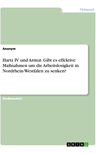 Hartz IV und Armut. Gibt es effektive Maßnahmen um die Arbeitslosigkeit in Nordrhein-Westfalen zu senken?