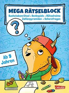 Mega Rätselblock - Buchstabenrätsel, Denkspiele, Zahlenpyramiden, Rätselreime, Scherzfragen: Ab 9 Jahren | Dicker Rätselblock mit megagroßen Seiten | ... mit Anti-Langeweile-Garantie (4)