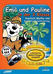 Geburtstagsausgabe: Emil und Pauline in der 2. Klasse. Deutsch, Mathe und Konzentrationsförderung (2 CD-ROM)