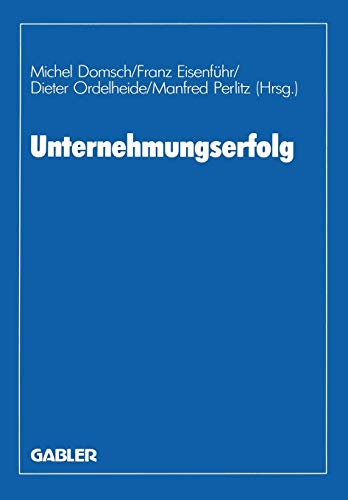 Unternehmungserfolg: Planung - Ermittlung - Kontrolle