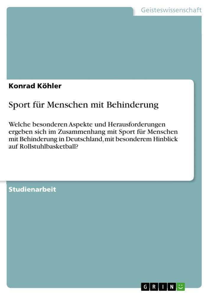 Sport für Menschen mit Behinderung
