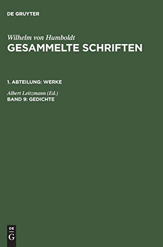 Gedichte (Wilhelm von Humboldt: Gesammelte Schriften. Werke)