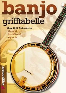 Grifftabelle für Banjo: Über 1300 Akkorde in Open G, Standard C, Open D