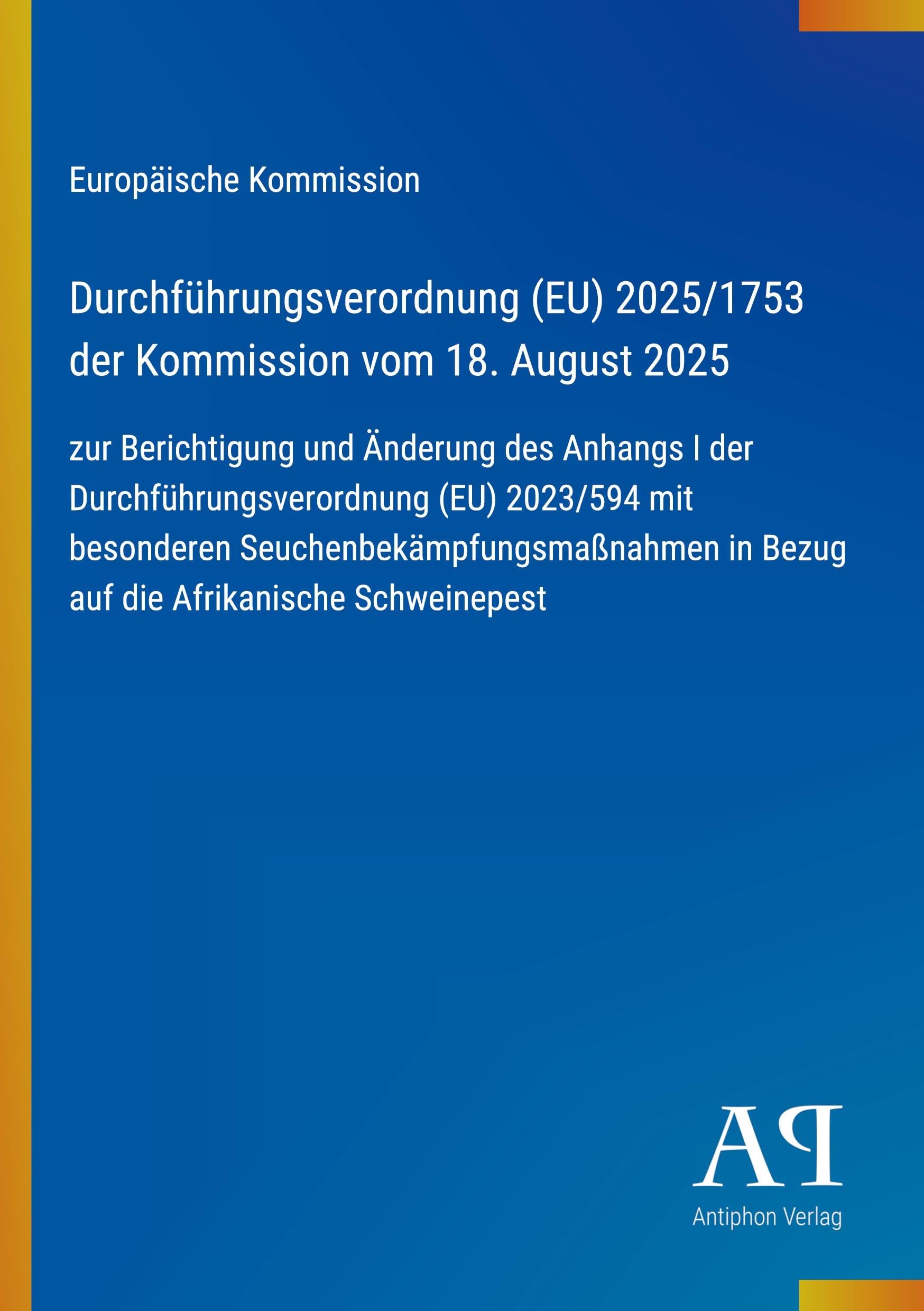 Durchführungsverordnung (EU) 2025/1753 der Kommission vom 18. August 2025