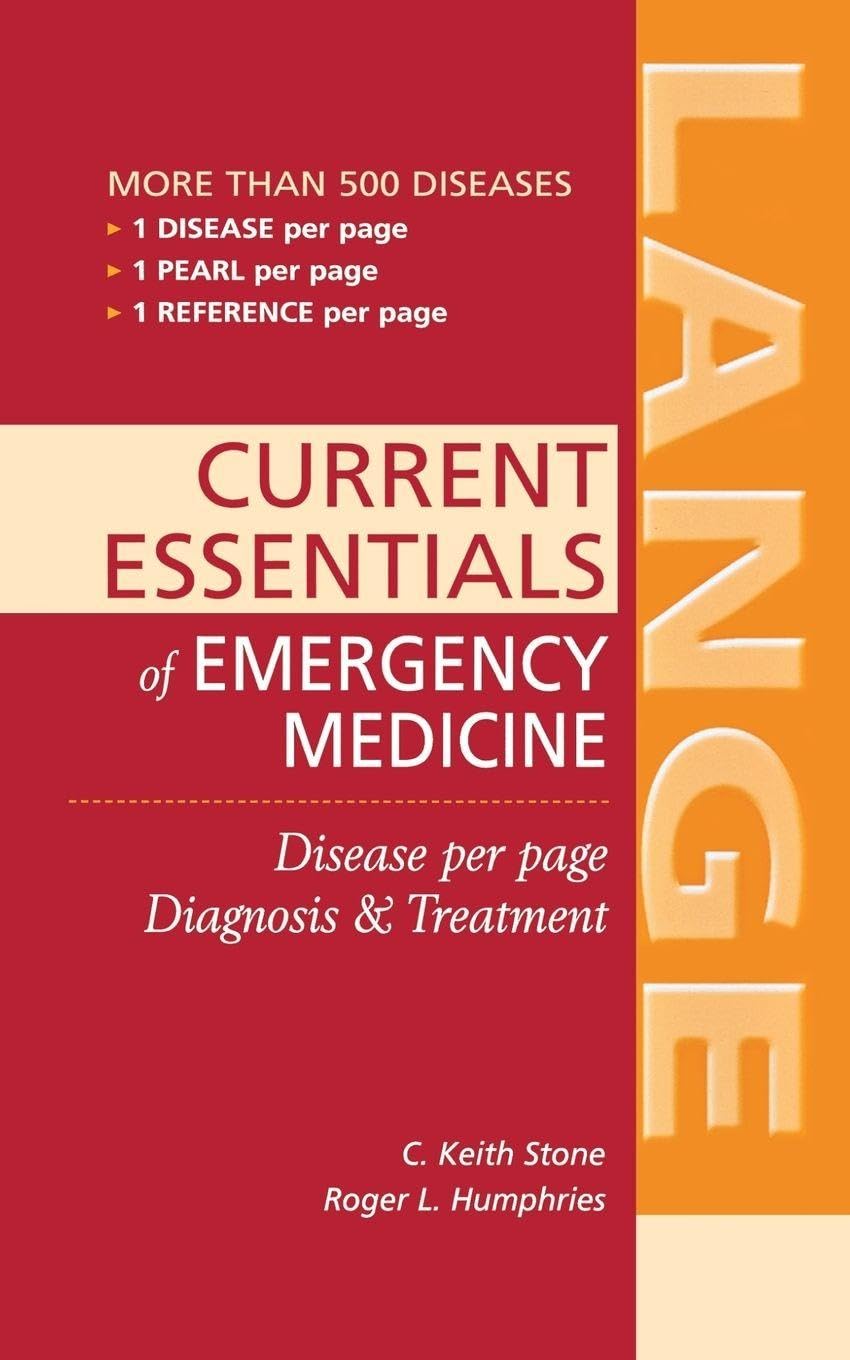 Essentials of Diagnosis & Treatment in Emergency Medicine (Lange Essentials)