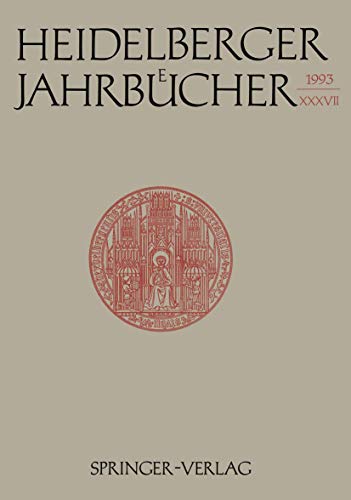Heidelberger Jahrbücher 37 (German Edition)