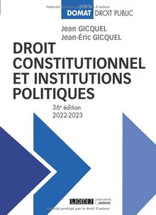 Droit constitutionnel et institutions politiques : 2022-2023