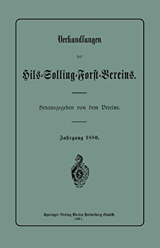 Verhandlungen des Hils-Solling-Forst-Vereins