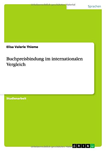 Buchpreisbindung im internationalen Vergleich