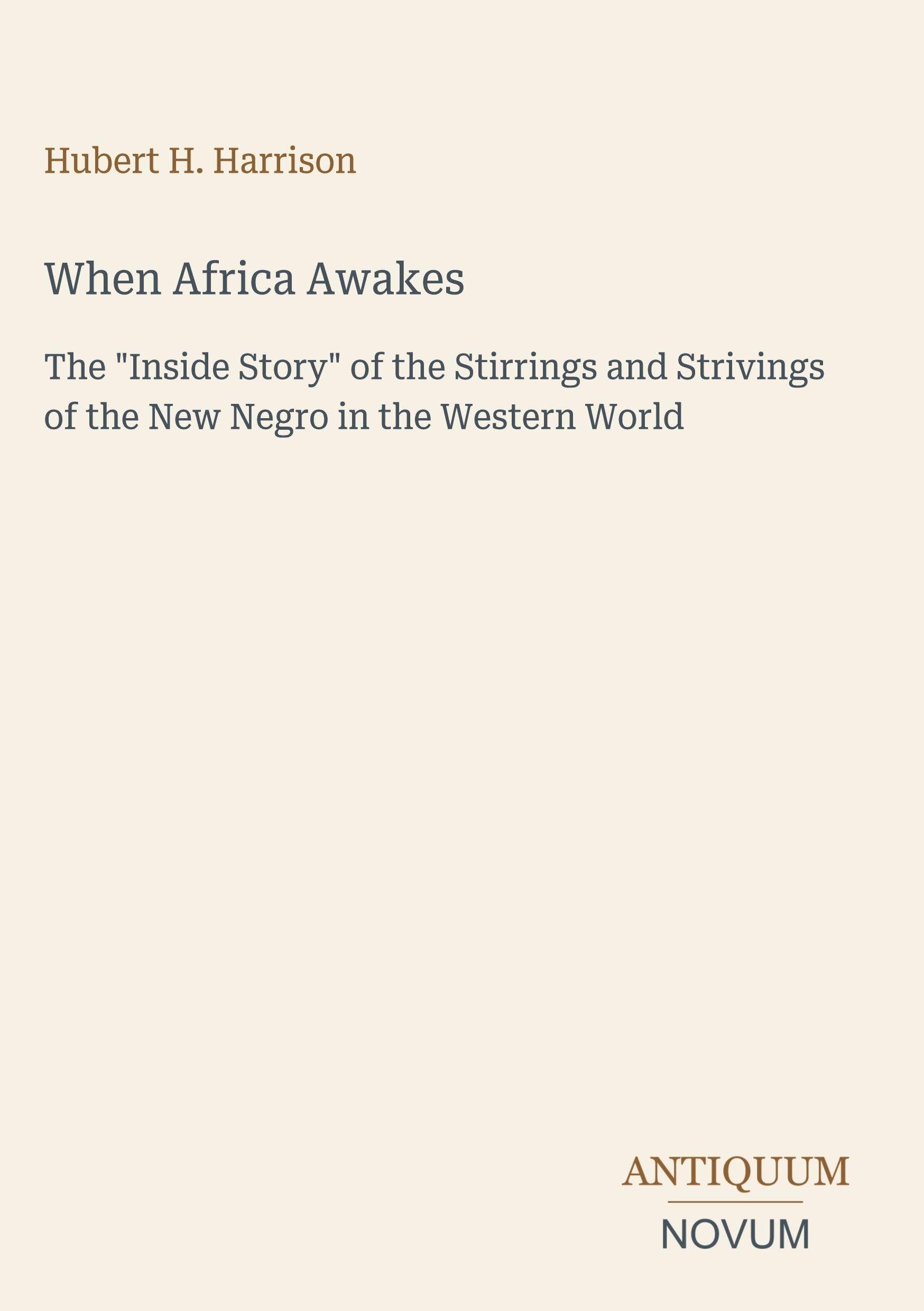 When Africa Awakes