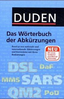 Duden Taschenbücher, Bd.11, Wörterbuch der Abkürzungen (Duden taschenbucher)