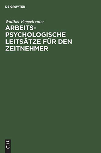 Arbeitspsychologische Leitsätze für den Zeitnehmer