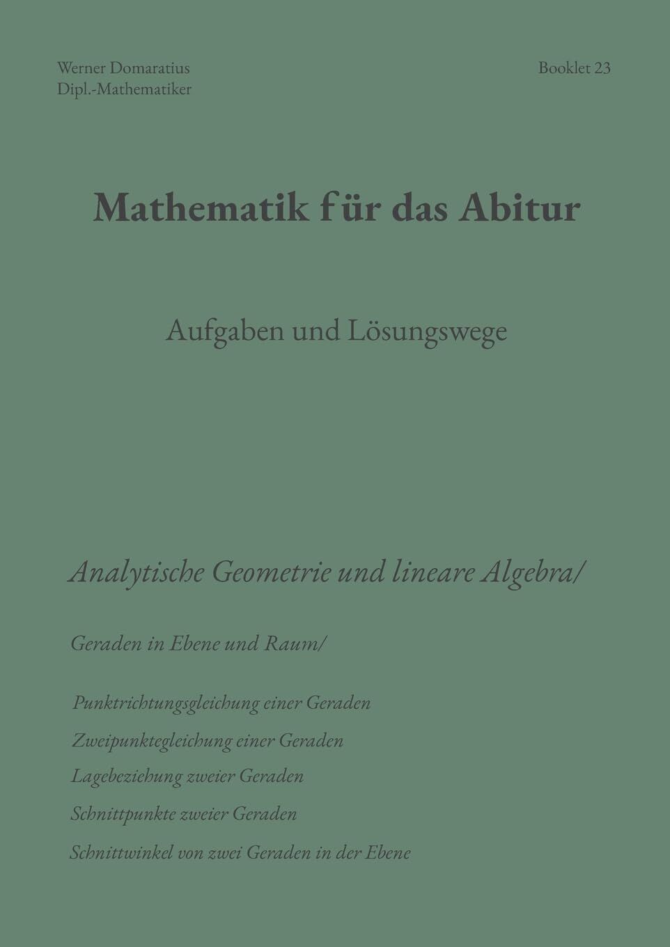 Mathematik für das Abitur