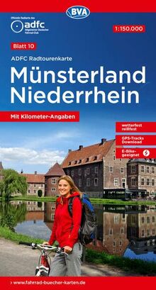 ADFC-Radtourenkarte 10 Münsterland Niederrhein 1:150.000, reiß- und wetterfest, GPS-Tracks Download (ADFC-Radtourenkarte 1:150000)