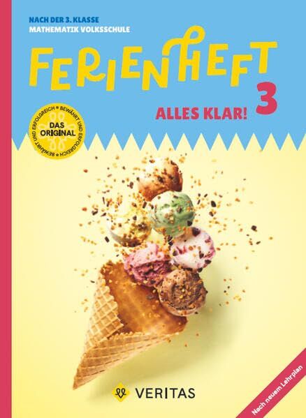 Alles klar! - Mathematik - Ferienheft 3. Klasse Volksschule - Lehrplan 2023 - Mit eingelegten Lösungen