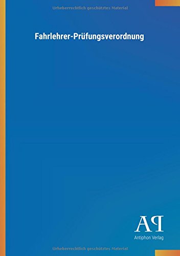 Fahrlehrer-Prüfungsverordnung
