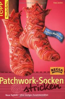 Patchwork-Socken stricken. Neue Technik - ohne lästiges Zusammennähen
