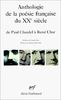 Anthologie de la poesie francaise du XXe siecle, de Paul Claudel a Rene Char