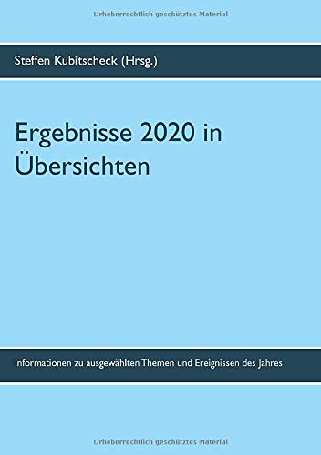 Ergebnisse 2020 in Übersichten: Informationen zu ausgewählten Themen und Ereignissen des Jahres