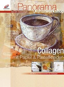 Collagen mit Papier und Pastellkreiden