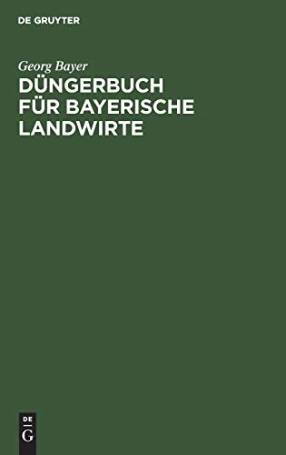Düngerbuch für bayerische Landwirte