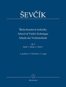 Schule der Violintechnik (skola houslové techniky) op. 1, Heft 1: 1. Lage