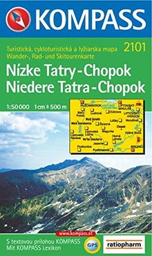Niedere Tatra, Chopok/Nizke Tatry, Chopok: 1 : 50 000. Wander-, Bike- und Skitourenkarte. GPS-compatible