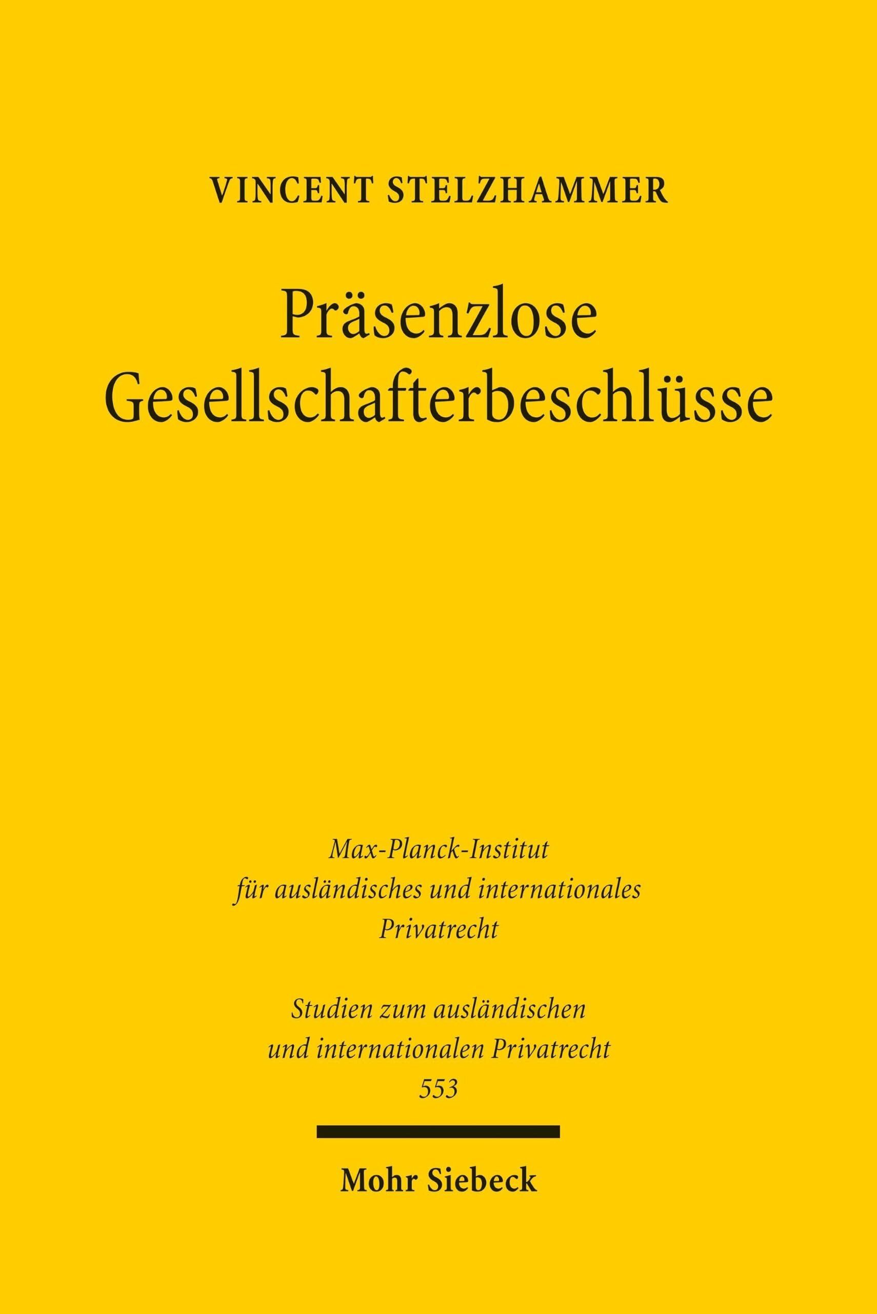 Präsenzlose Gesellschafterbeschlüsse - Neuware