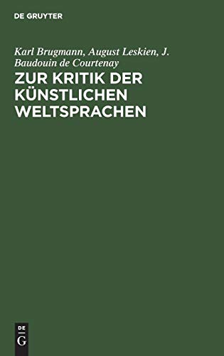 Zur Kritik der künstlichen Weltsprachen