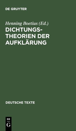 Dichtungstheorien der Aufklärung (Deutsche Texte)