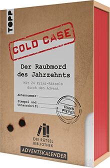 Die Rätselbibliothek. Adventskalender – Cold Case: Der Raubmord des Jahrzehnts: Mit 24 Krimi-Rätseln durch den Advent: Der Schuber mit 24 Heften, für Rätselspaß im Advent